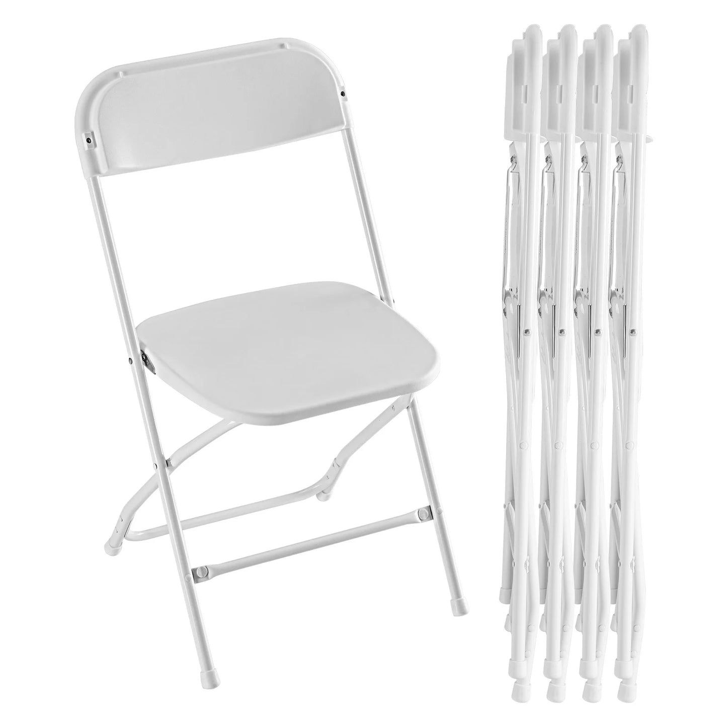 JHK Plastic Folding Chair 4/6 Pack 330LB Load Capacity Living Room Dinner Chairs Lightweight Portable Indoor/Outdoor Home Office