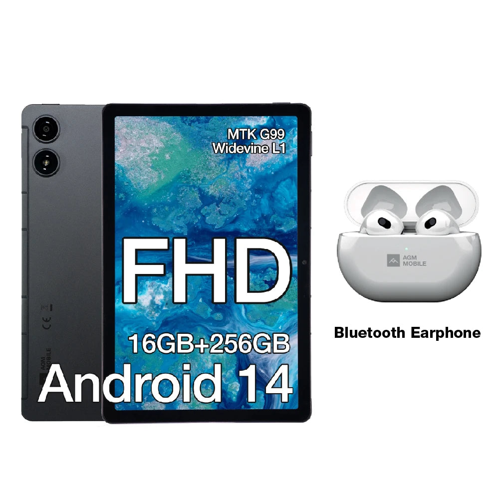 Tablet AGM PAD P2 8GB+256GB 11“ FHD Display 50MP Camera 7850MAh Battery MTK G99 480 Nit Brightness Widevine L1