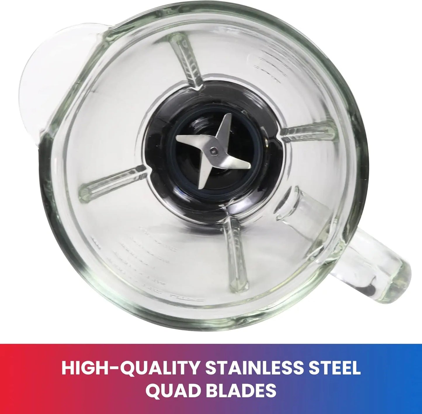 Countertop Blender – Electric Mixer for Smoothies, Ice Crush & Pulse, 6-Speed, Glass Pitcher, Dishwasher-Safe, Black