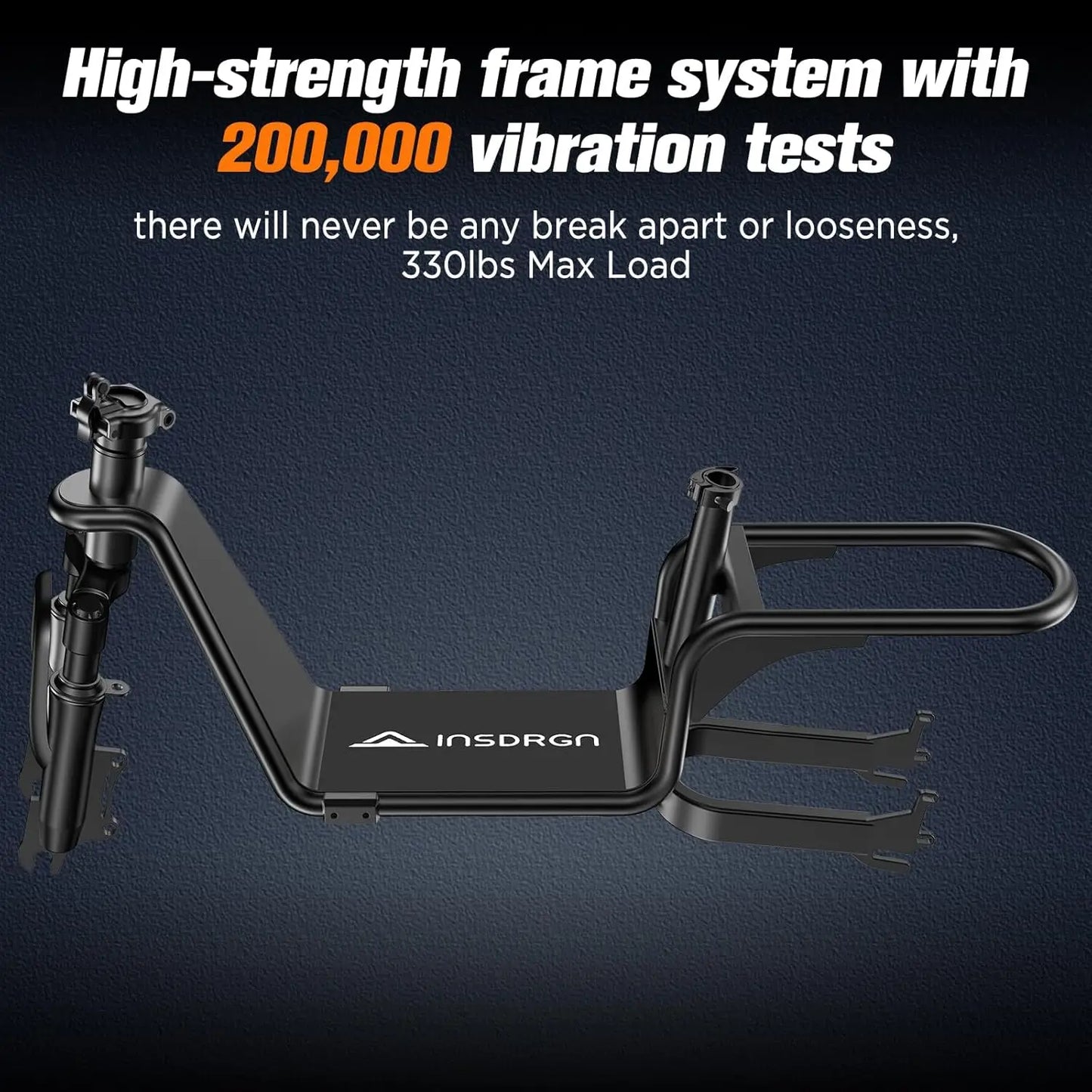 INSDRGNC14 adult electric bicycle foldable with seat electric scooter900W20MPH double disc brake high-strength frame load 300lbs