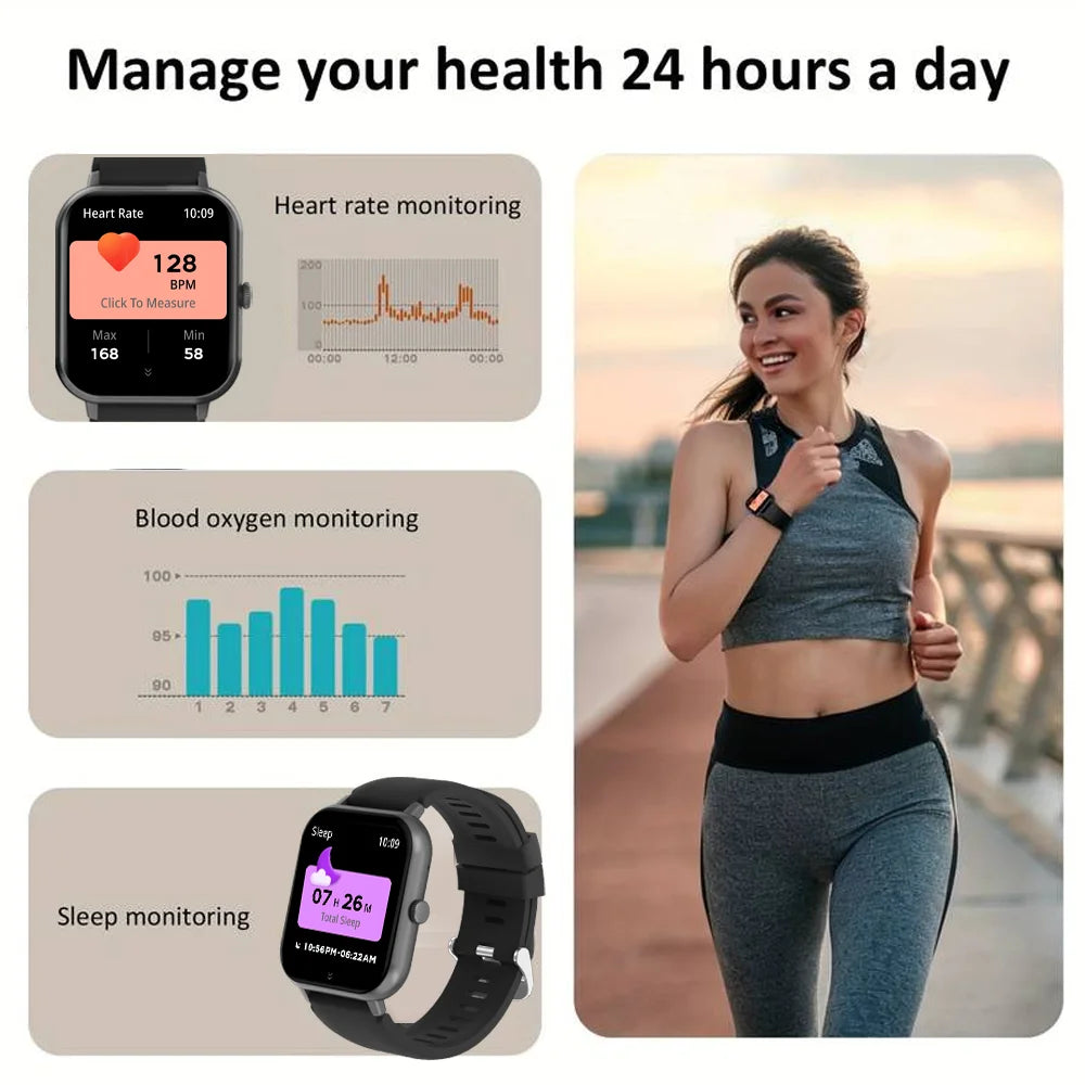 SENBONO Men‘s Smart Watch Bluetootn Call Heart Rate Monitor Sport IP68 Waterproof Smartwatch For Women  Men