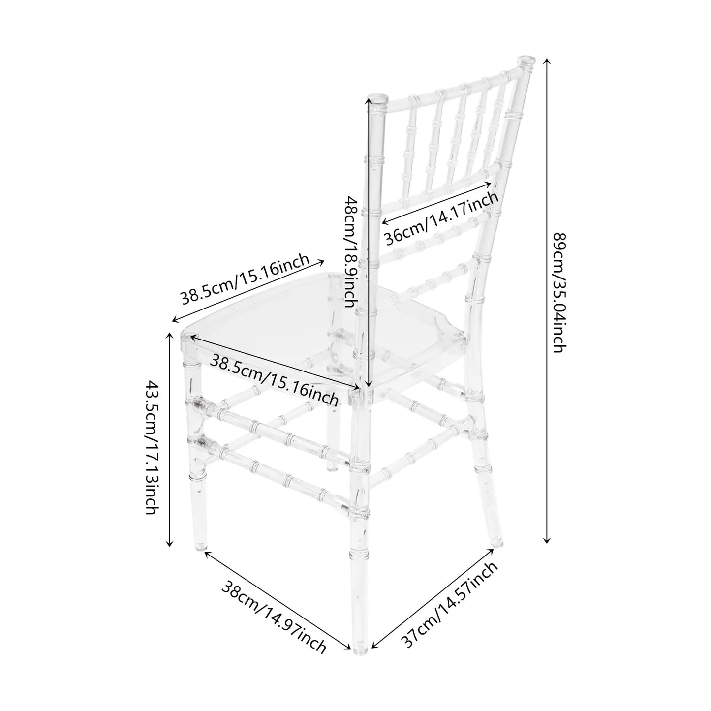 Set of 4 Clear Dining Chairs Modern Stacking Chairs Bulk, Pc Crystal Chiavari Ghost Accent Chairs, Transparent Elegant Modern Cha