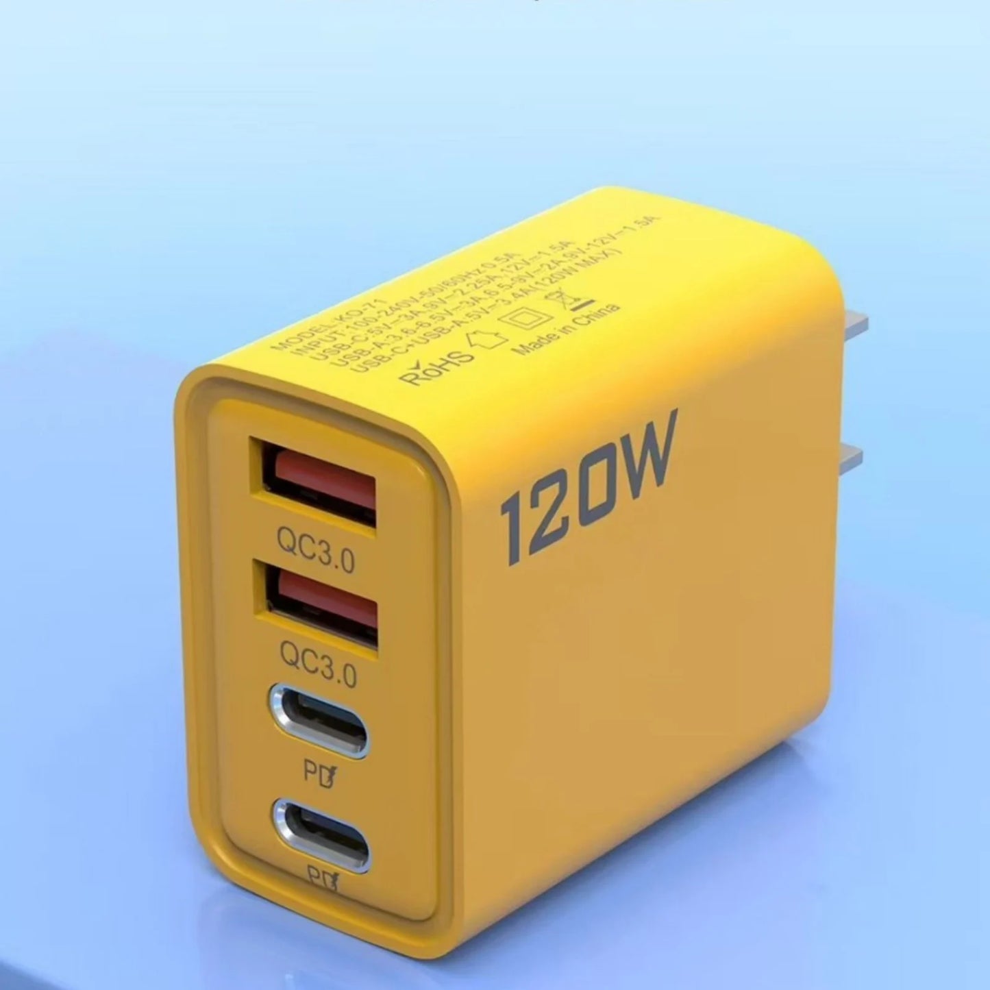 2X Universal 4-Port USB-C Fast Charge Mobile Phone Adapter Quick Wall Charger for iPhone for Samsung for Xiaomi for Huawei