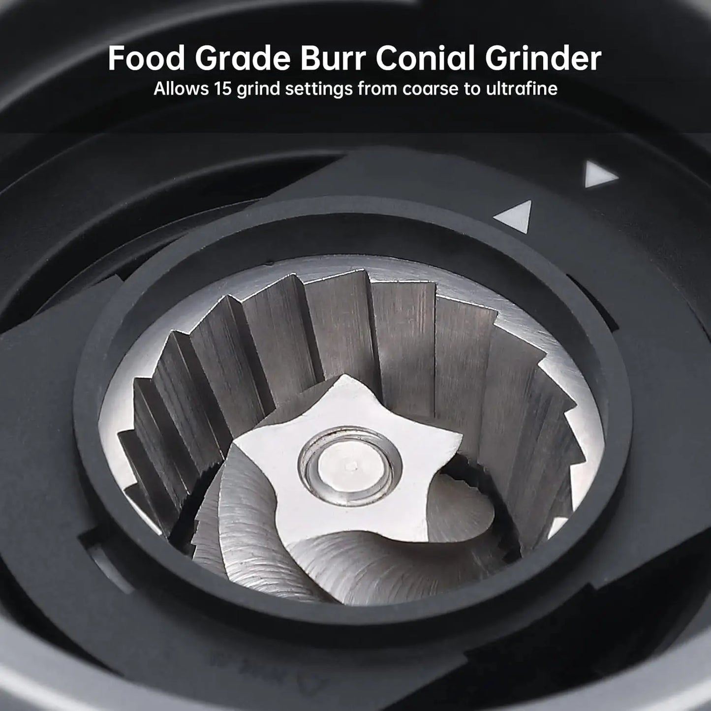 Espresso Machine Stainless Steel Coffee Machine with Milk Frother& Grinder 15 Bar Pump 58mm Sieve Handle Cappuccino Latte Maker