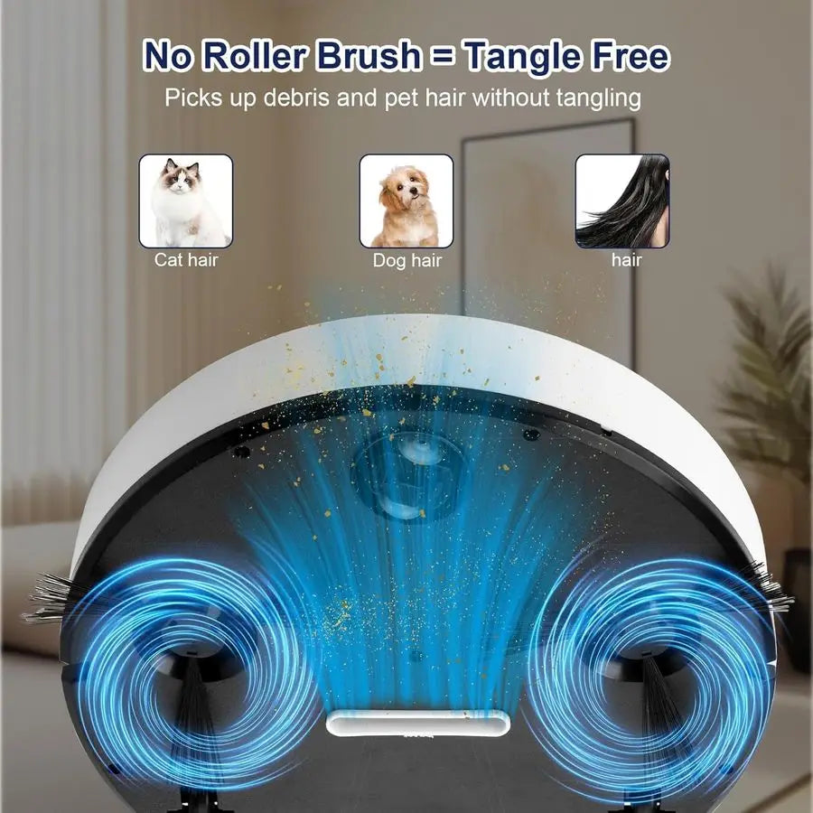 Vacuum and Mop Combo, Robotic Vacuum Cleaner,Featuring a 3in1 Comprehensive Cleaning System,UltraThin and Silent,Obstacle Avoida