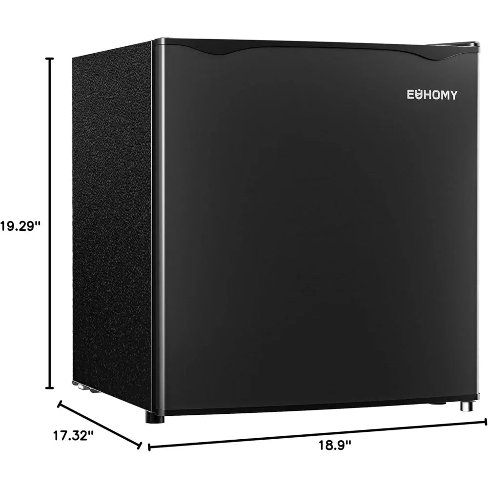 1.7 Cu.Ft Mini Fridge with Freezer, Reversible Single Door Compact Refrigerator, Adjustable Thermostat, Energy Saving, Mini Fri