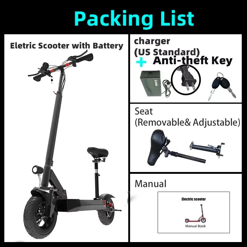 Electric Scooter for Adults Dual Brake & Dual Suspension Commuting E-Scooter Foldable E Scooter with Remote Key 330LBS MAX Load