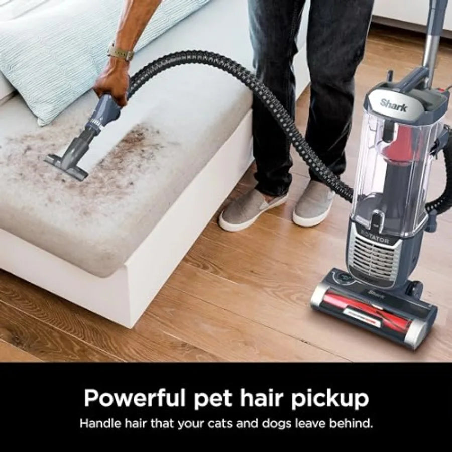 ZU100 Rotator Pet Upright Vacuum with PowerFins HairPro Odor Neutralizer Technology Navy Renewed