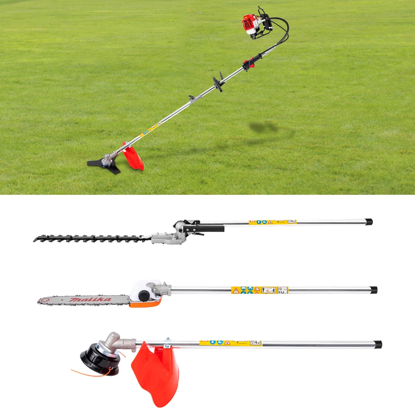 CNCEST 52cc Backpack Gas Lawn Mower Weed Wacker Tool Kit