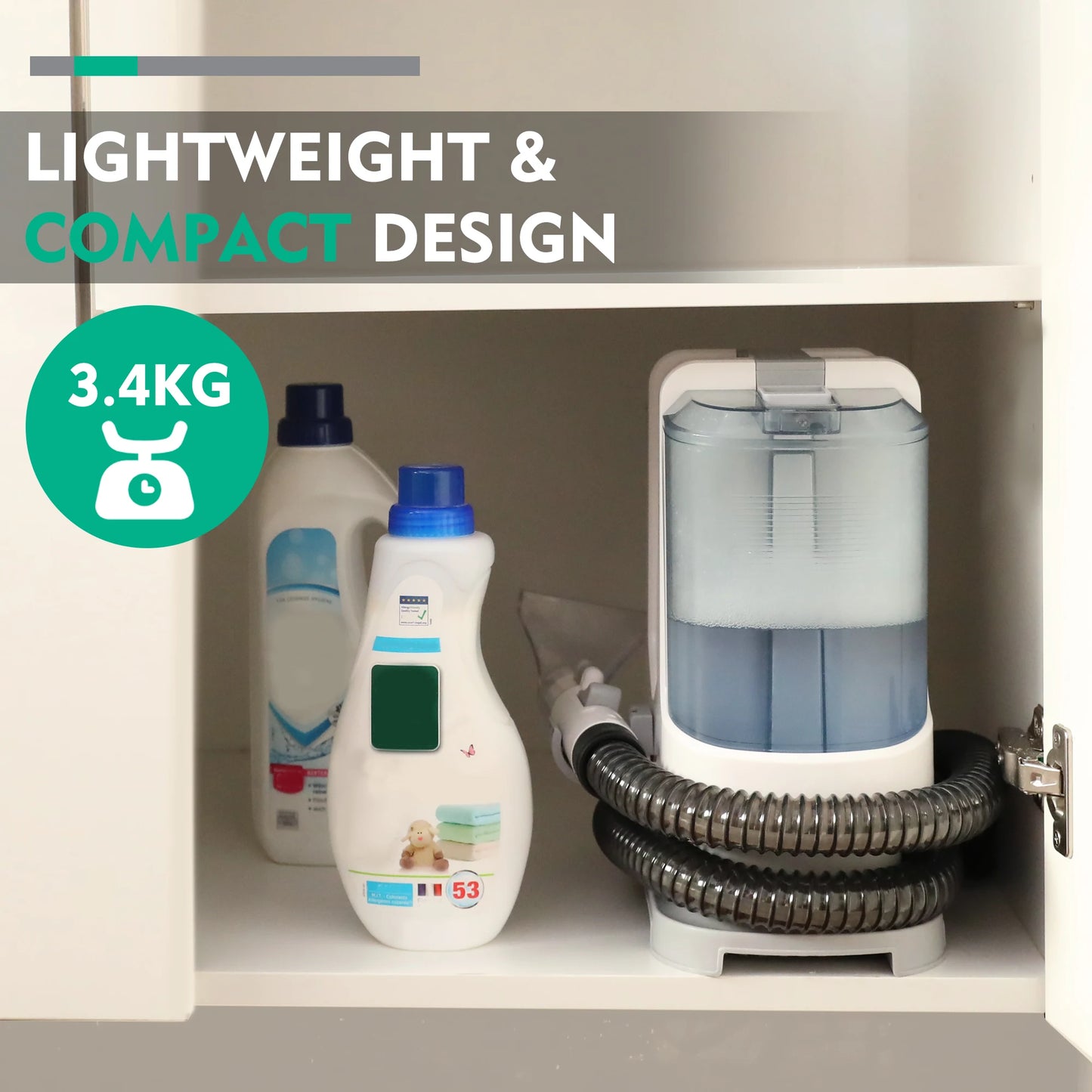 HAUSHOF StainZapper Spot Carpet Cleaner Machine 400w Portable Carpet and Upholstery Cleaner