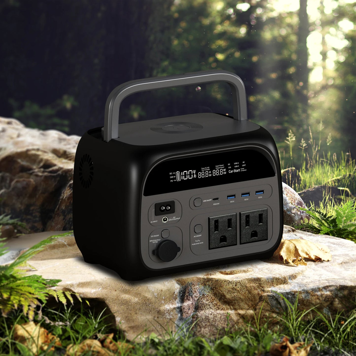 CTOLITY AP400 500W Solar Generator Portable Power Station 345Wh LiFePO4 Battery 110V 220V AC Output Home Camping Travel RVs