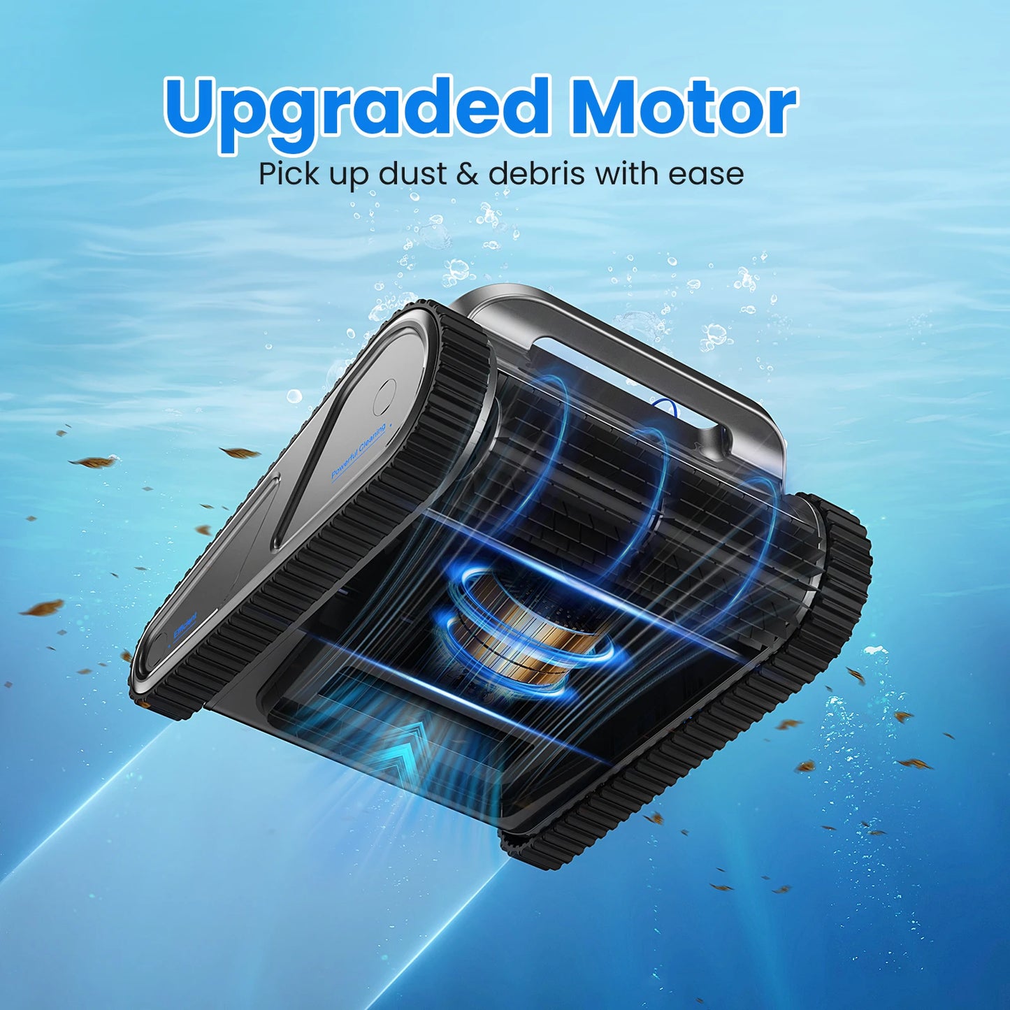 2025 Upgraded Y50 Auto Swimming Pool Cleaner Powerful Cordless Robotic Cleaner with 4 Motors Self-Parking for Above Ground Pools
