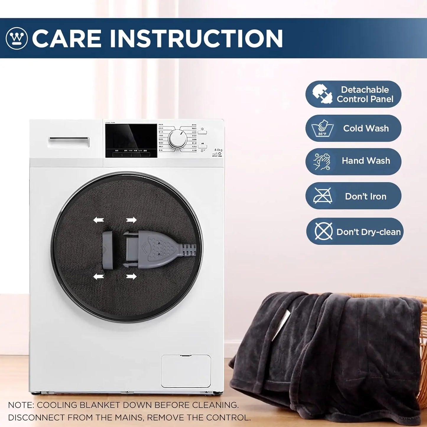 King Size Heated Blanket, 100" x 90", 10 Heat Levels, Auto-Off Timer, Machine Washable, ETL & FCC Certified