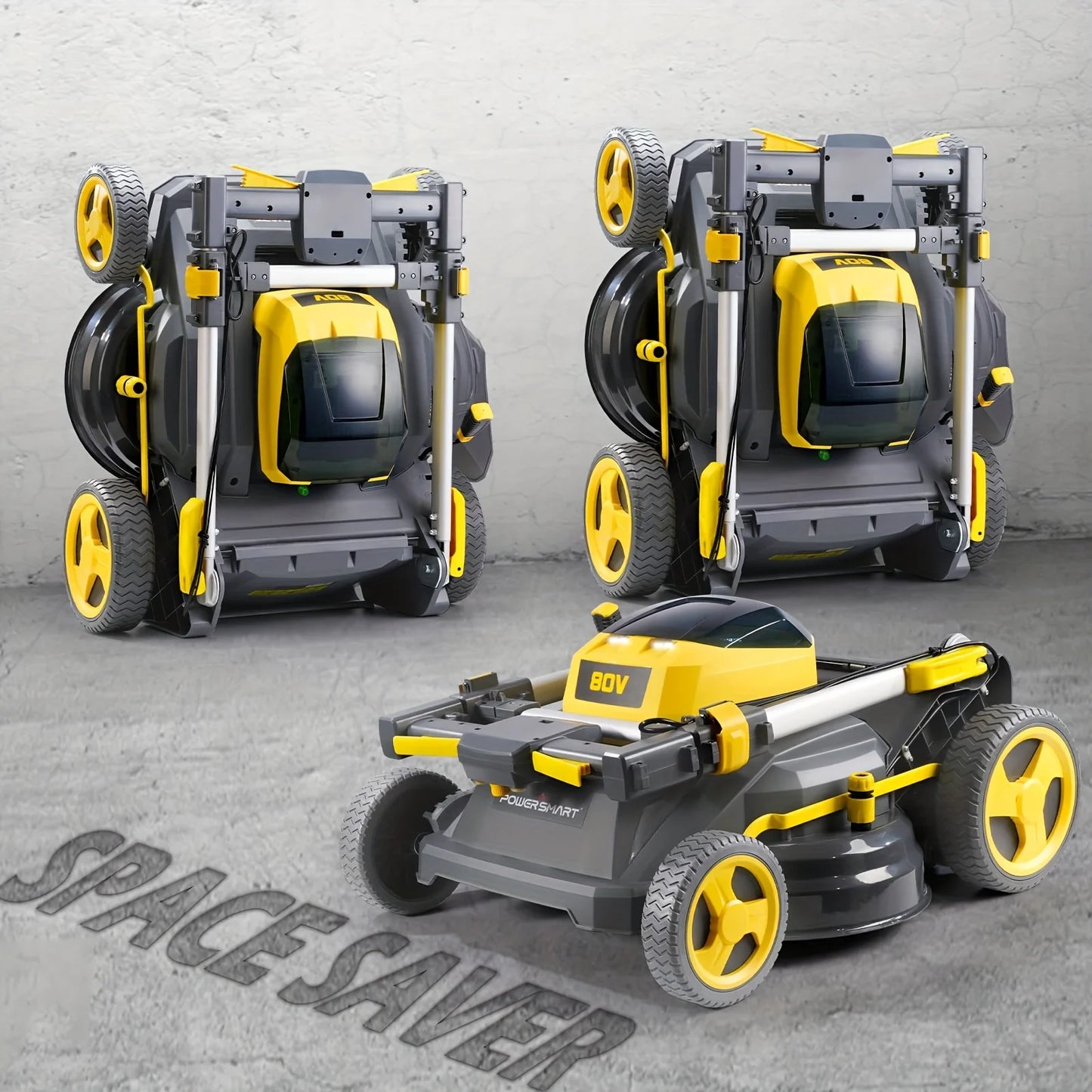 PowerSmart 80V Cordless Self Propelled Lawn Mower With 6.0Ah Battery