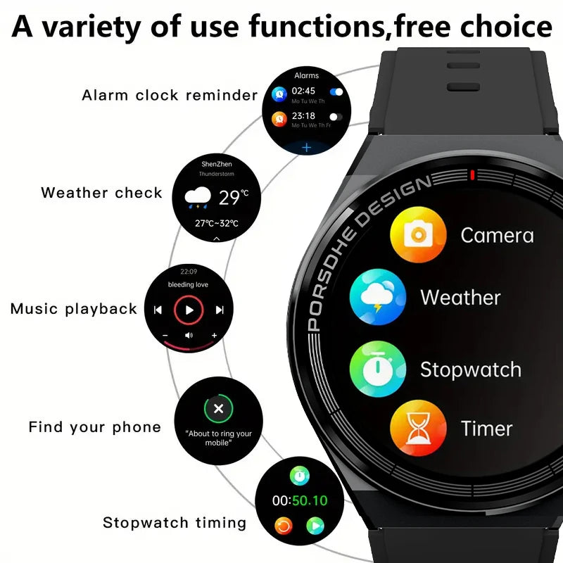 W&O X5 Pro Sport Smart Watch Man Woman NFC Smartwatch Alarm Message Notification Call Watches for Android IOS IP67 Waterproof
