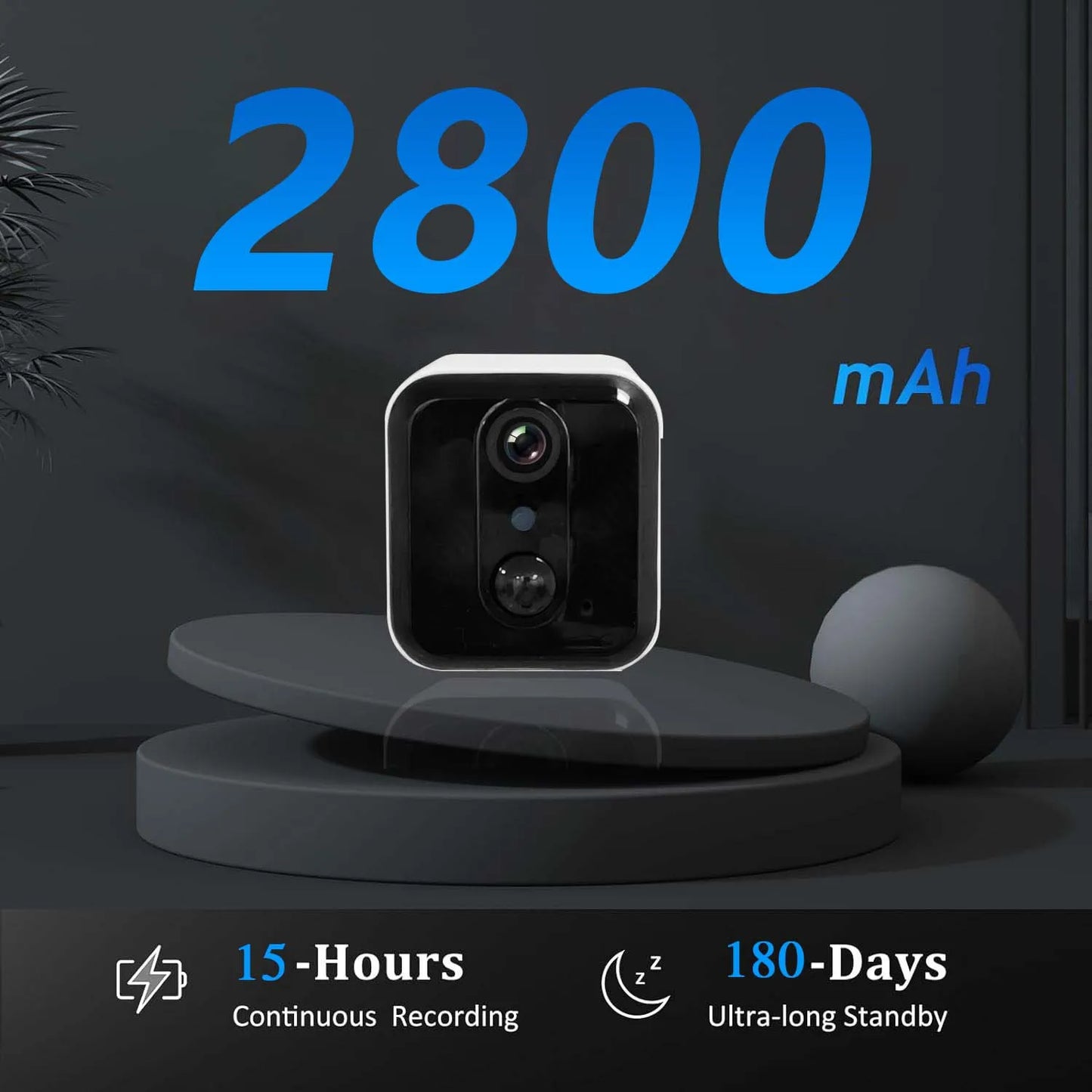 WiFi Mini Camera, 3MP Video, Surveillance Wireless Camera for Home Security System with PIR Motion Detection, Nanny Mini Camera