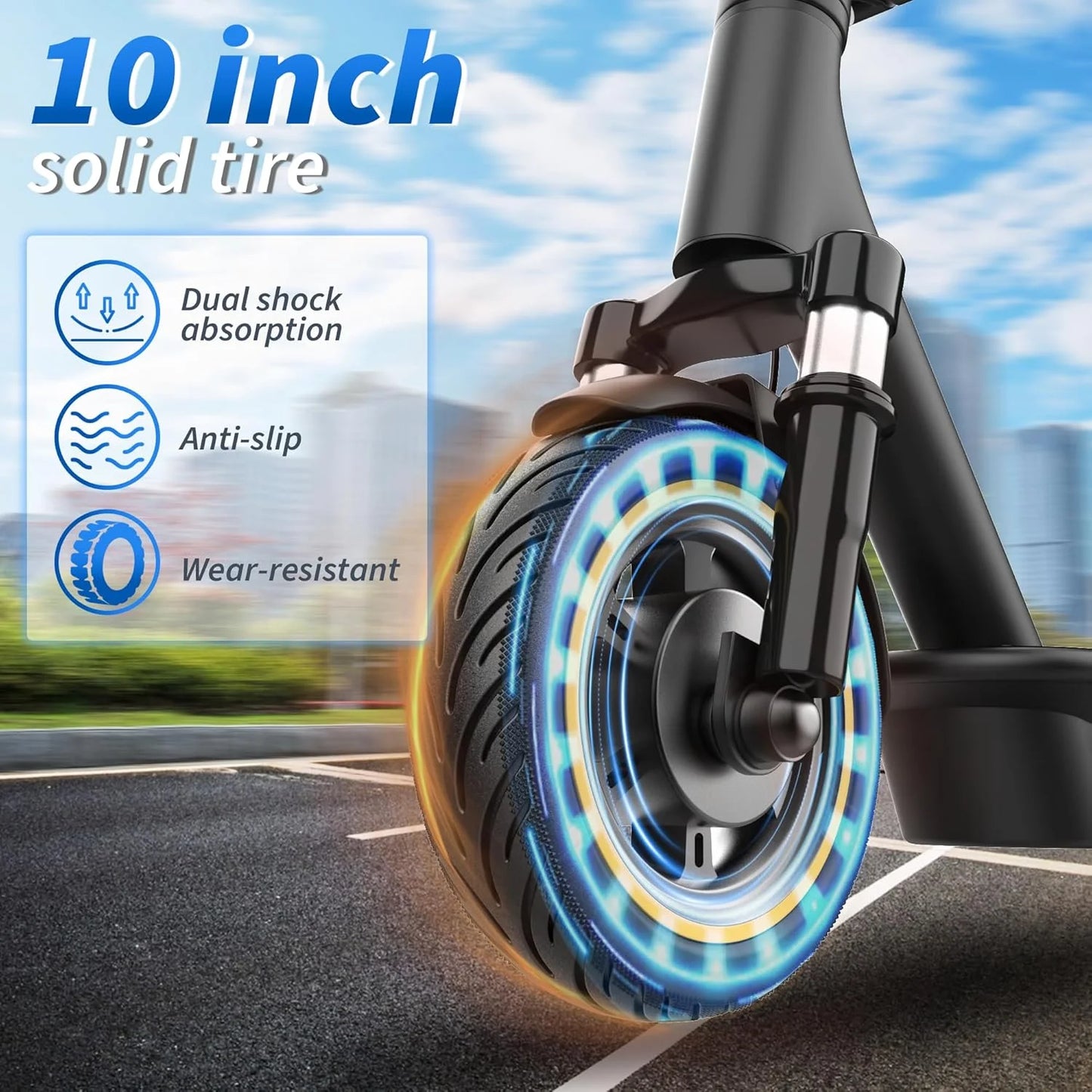 AOVOPRO LP60/LPMAX Electric Scooter 500W Motor 22mph 42V14.5Ah 27Miles Long Range Foldable 10Inch  App Connected EScooter