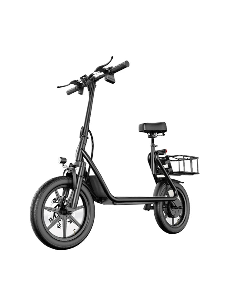 LADPED LPBS 500W 14inch Electric Bicycle 10.4AH Battery 28Miles Max Range 21MPH Max Speed Shock Absorption Foldable Adult Ebike