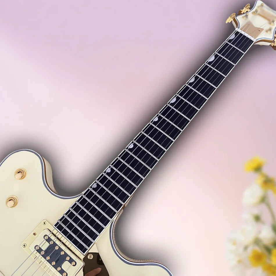 High Quality Made In China Hollow Jazz Electric Guitar Maple Body And Head Gold Hardware Vibrato System Shipped From USA