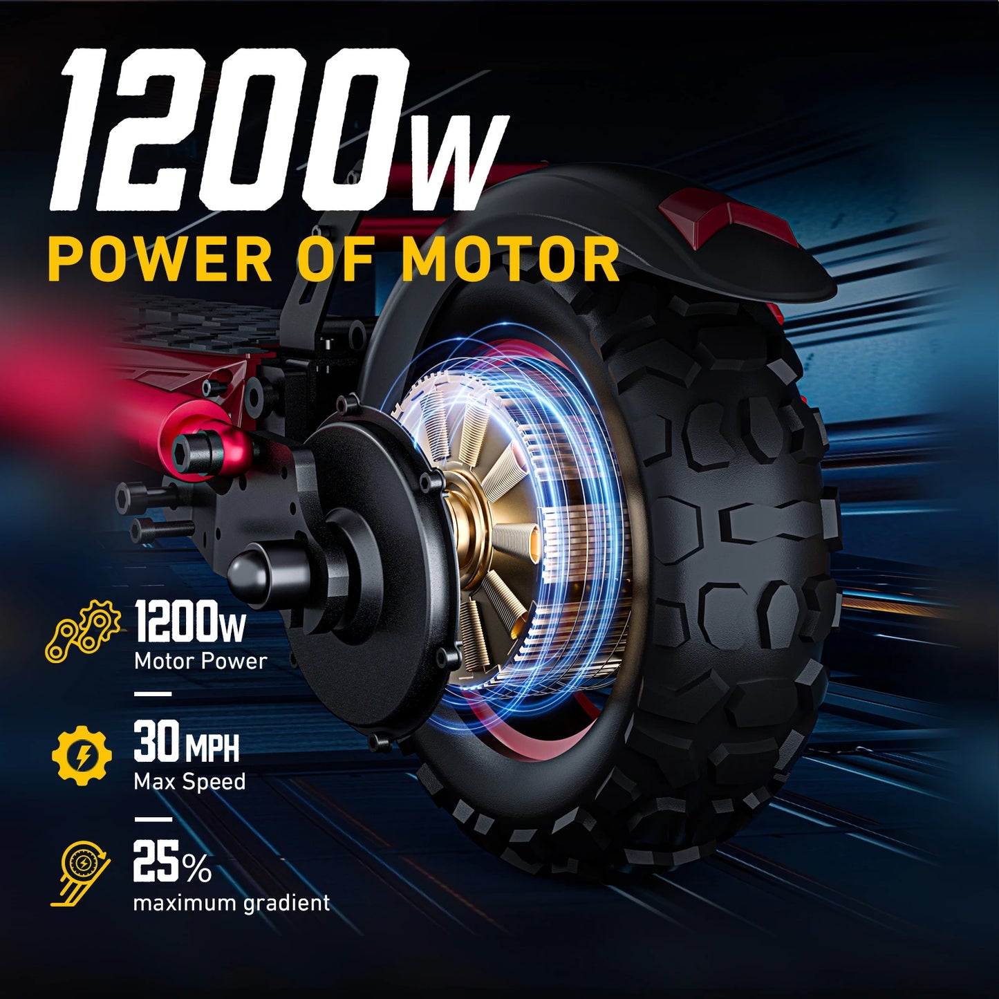 FREEBOY 1200W Off-road Electric Scooter with Seat, 48V 21Ah/18Ah Battery, Max speed 30Mph, Foldable Commuter E-scooter