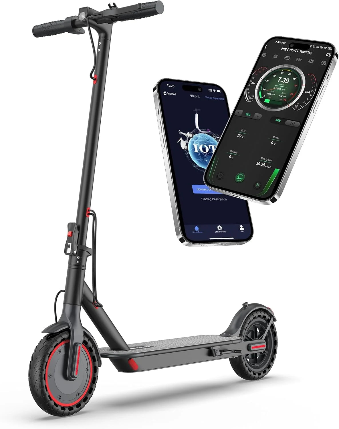 LADPED Electric Scooter 350W 25KM/H APP Smart Control Scooter 8.5inch tire Folding Electric Scooter 20KM Max Range for Adult