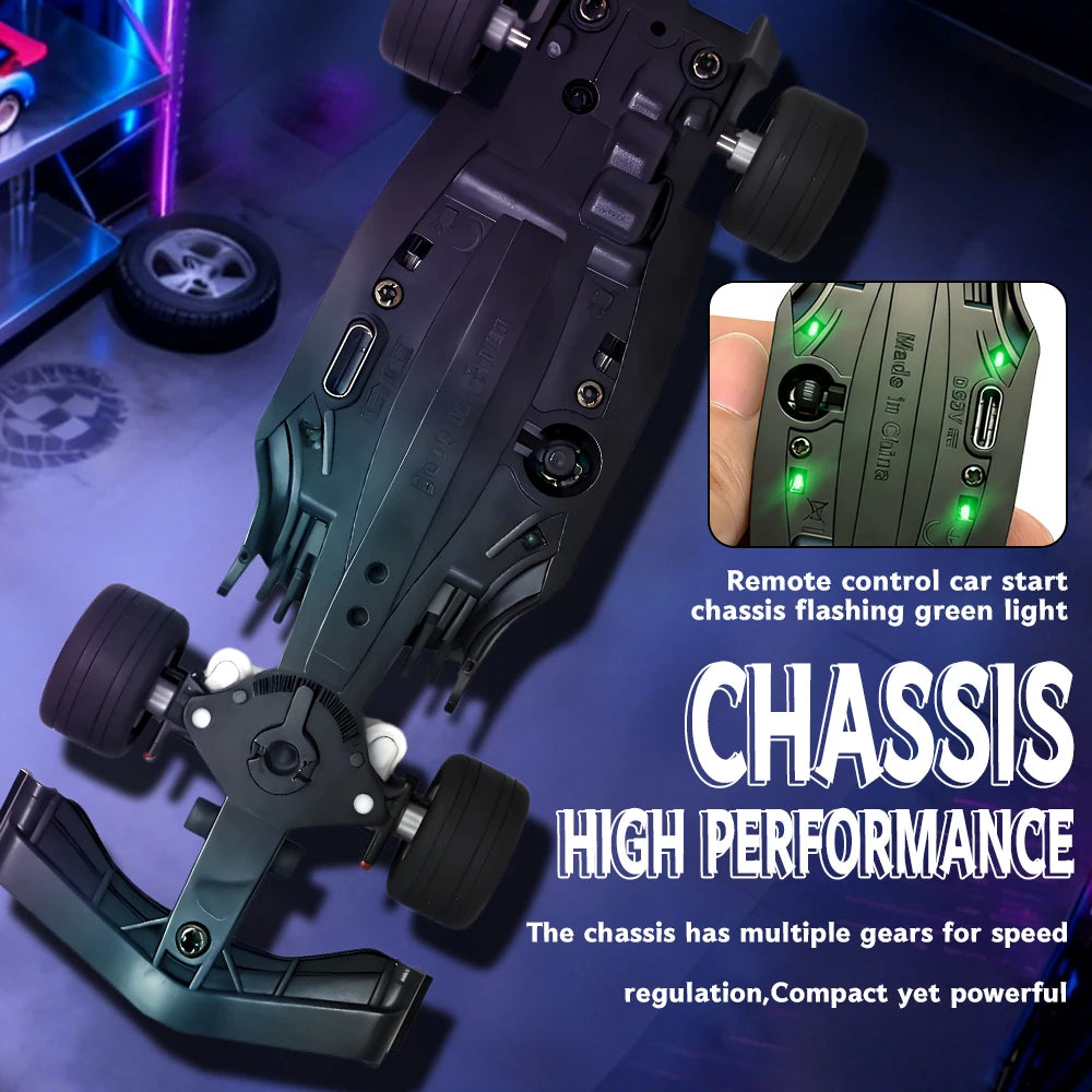High-Speed 4WD Remote Control Drift Car - Alloy Chassis - Realistic Racing Car Toy for Teens and Adults