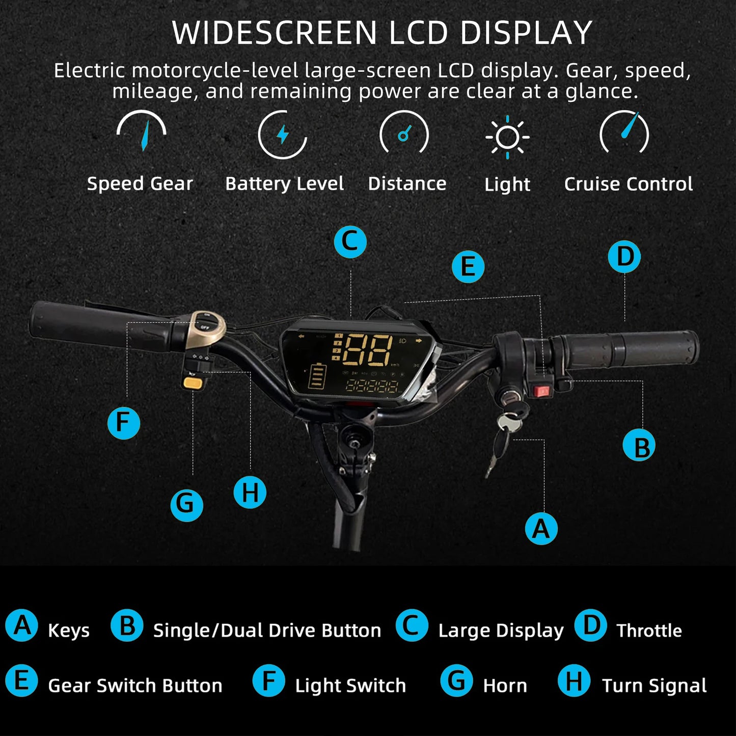 11inch Off Road Electric Scooter Dual Motor 85km/h Electric Scooter Adult 72V 6000W Powerful Electric Kick Scooter for Adults