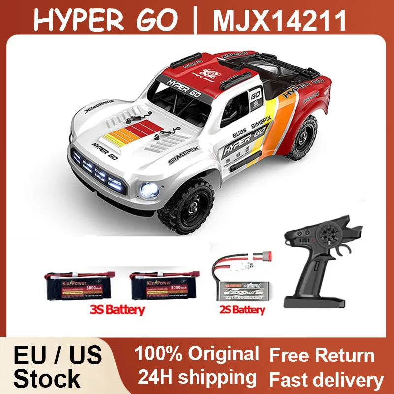 HYPER GO MJX14211 1/14 4WD RC Car 75km/h Brushless 2.4G Remote Control Car with Gyroscope Off-road Racing RC Truck Toys