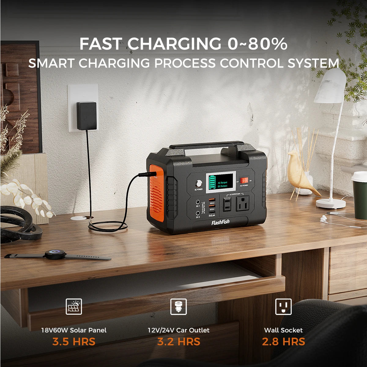 FF Flashfish E200 Portable Power Station 200W Solar Generator 151WH Battery AC DC Outdoor Camera Drone Power Supply Solar Charge