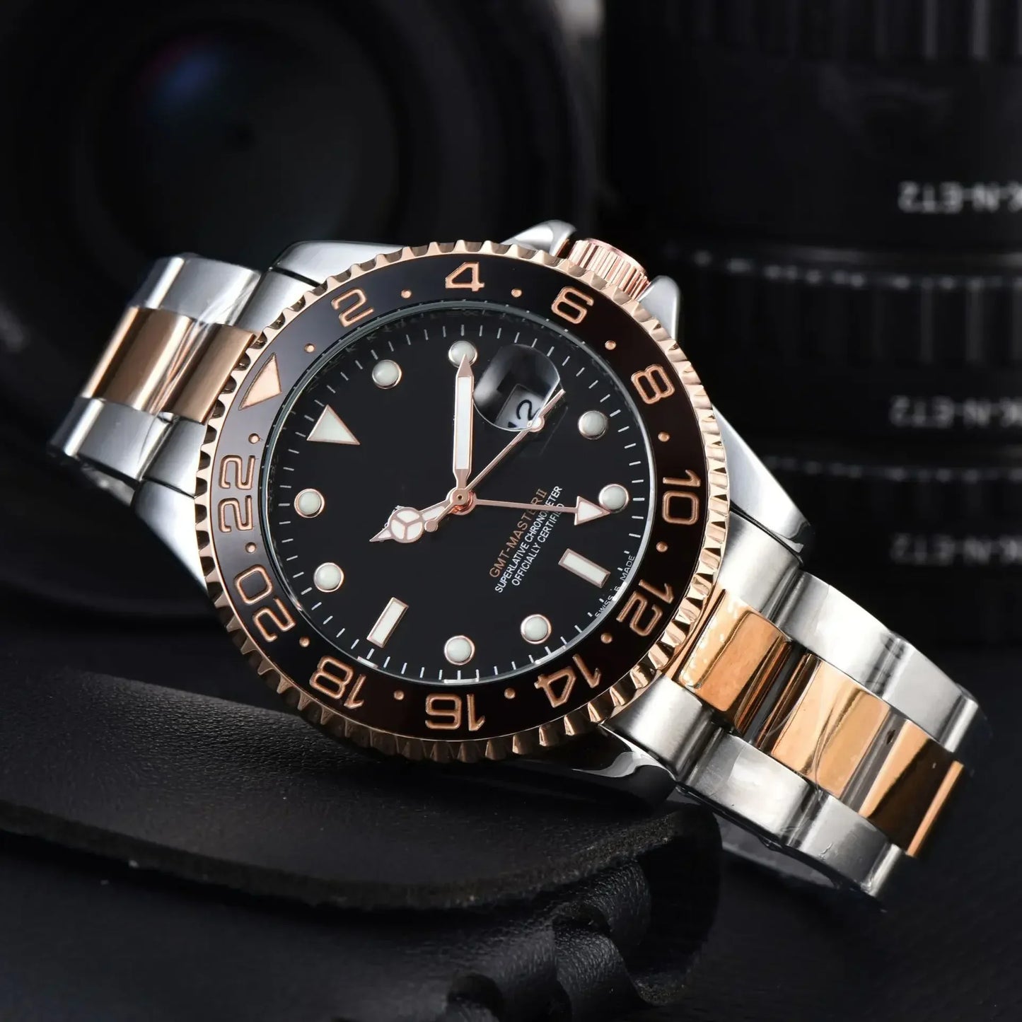 40mm Red Blue Pepsi Business Diver NH34 GMT Watch 100m Waterproof Sapphire Crystal NH34A Automatic Watches For Men reloj hombre