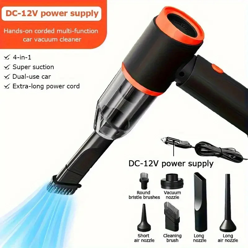 Small portable strong suction 12v wired car special vacuum cleaner, a tool for cleaning gaps and garbage in the car