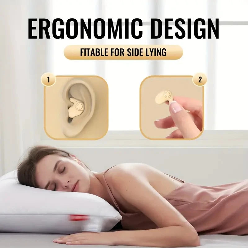 Mini Headphones Bluetooth Invisible Wireless Headset,Sleep Earphone With Mic  Sports Waterproof in-Ear Earbuds for Small Ears