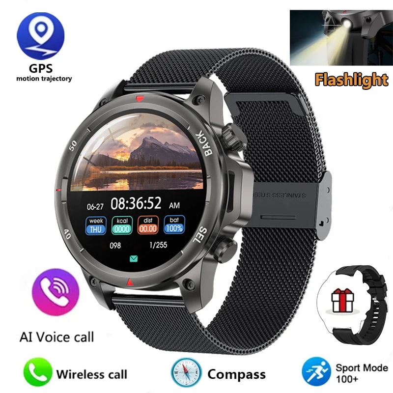 2024 New NFC Men's Smart Watch Bluetooth Call LED Sports Smart Watch Heart Rate Sleep Health Temperature Monitoring Smartwatches