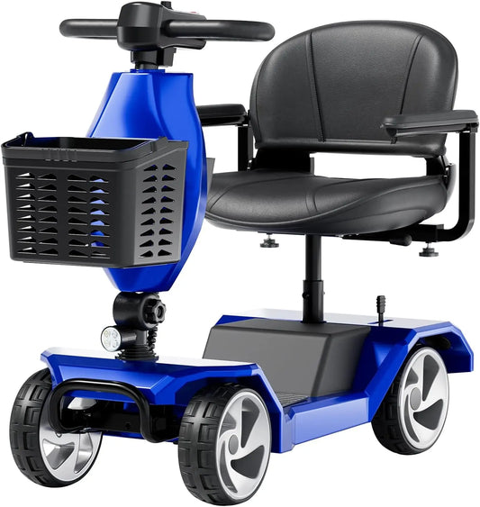 Foldable Mobility Scooters for Seniors, Powered Electric Wheelchair, 4 Wheel Lightweight Mobility Scooters for Adults