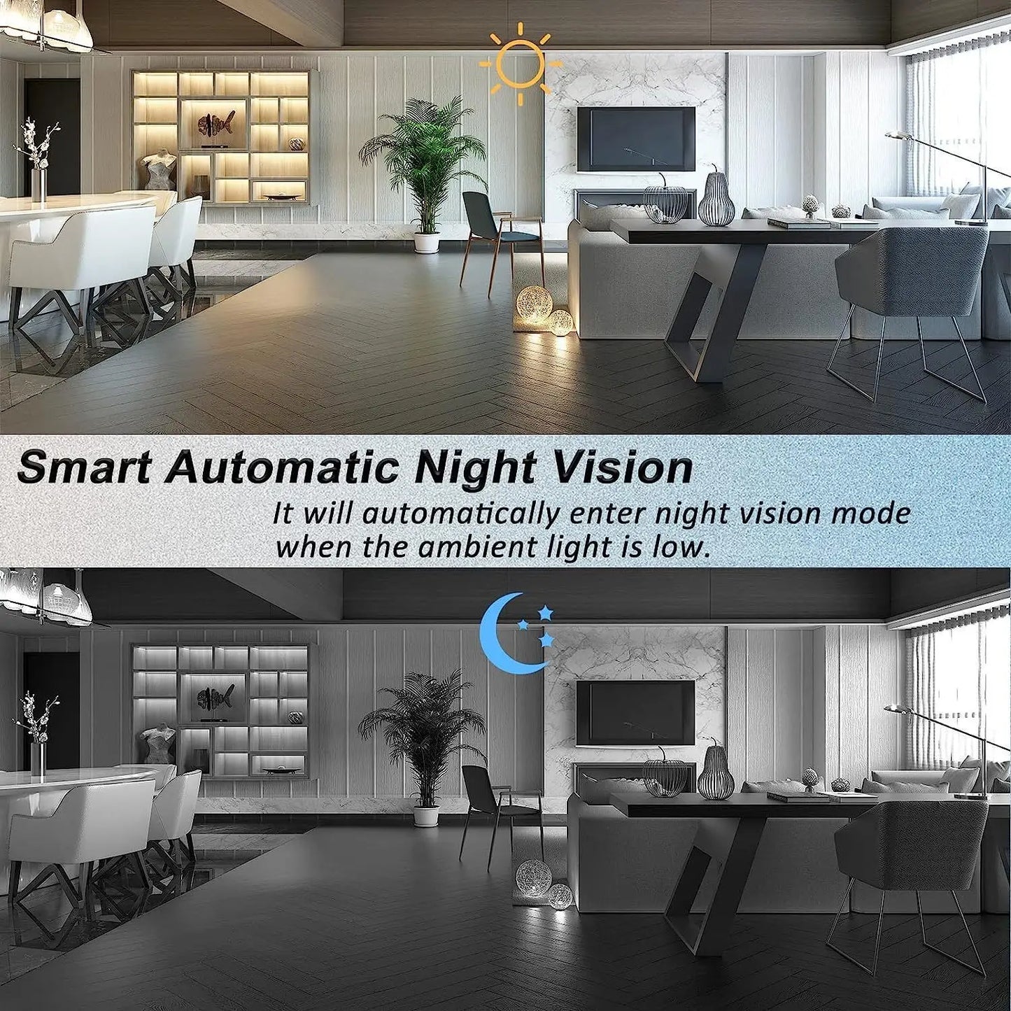 WiFi Mini Camera, 3MP Video, Surveillance Wireless Camera for Home Security System with PIR Motion Detection, Nanny Mini Camera