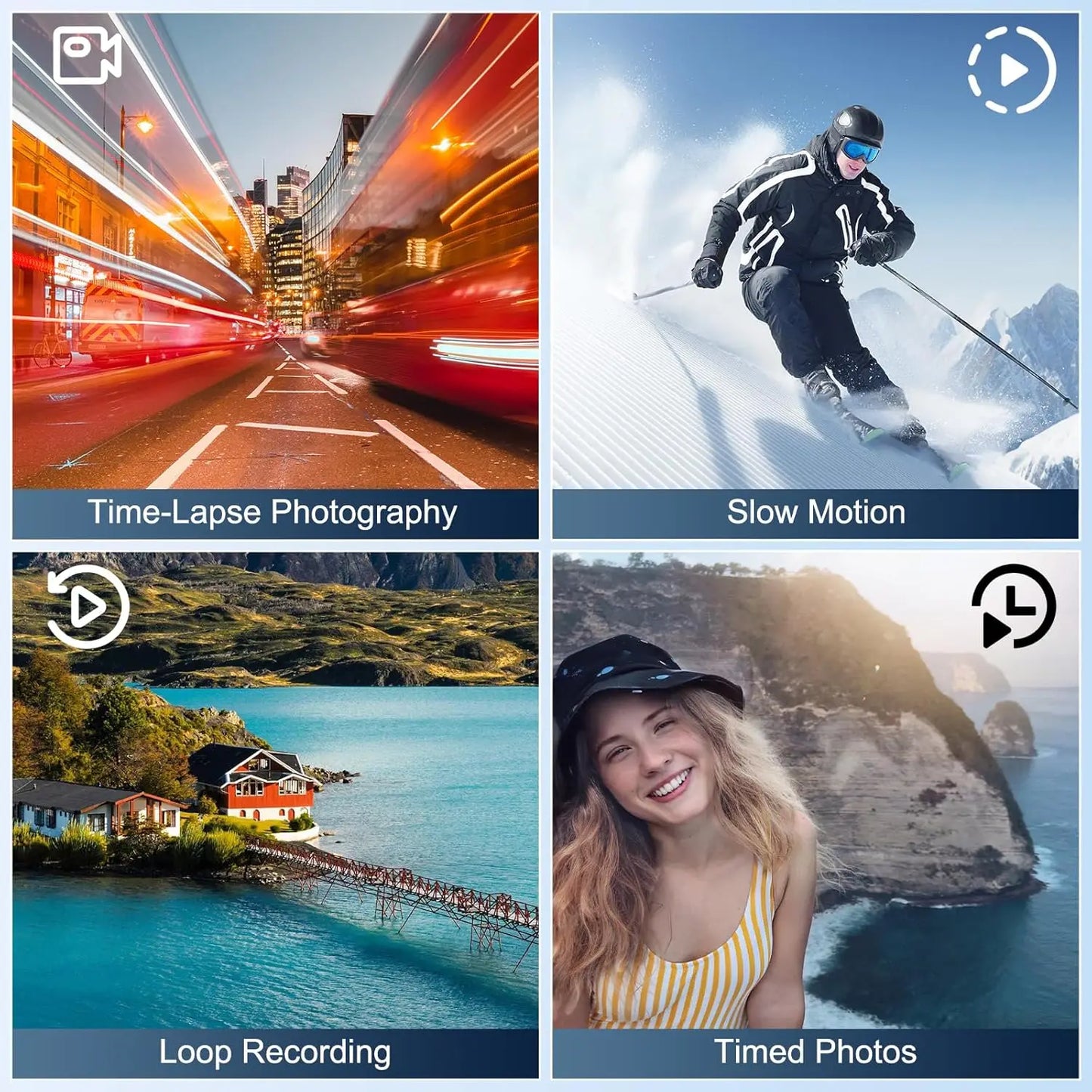 NBD 4K Camcorder Video Camera with 48MP Vlogging Camera With Wi-Fi & App Control,Video Recorder with 3X Battery Life, 16X Zoom