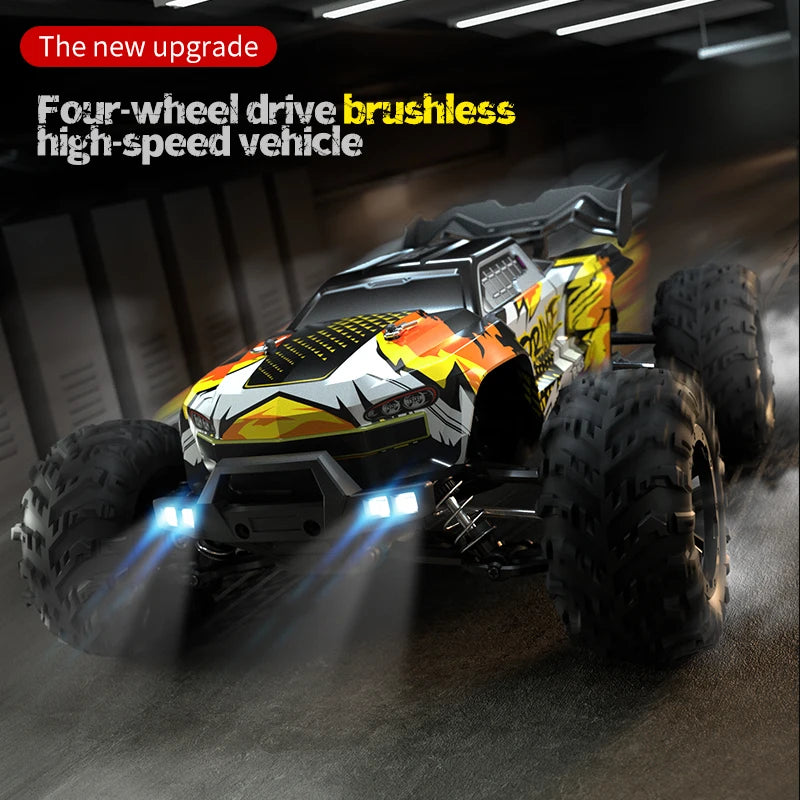 Wltoys Q117 1/16 RC Car 4WD Remote Control Car LED Headlights Brushless 70KM/H 2.4G High Speed Off-Road Drift Toys for Children