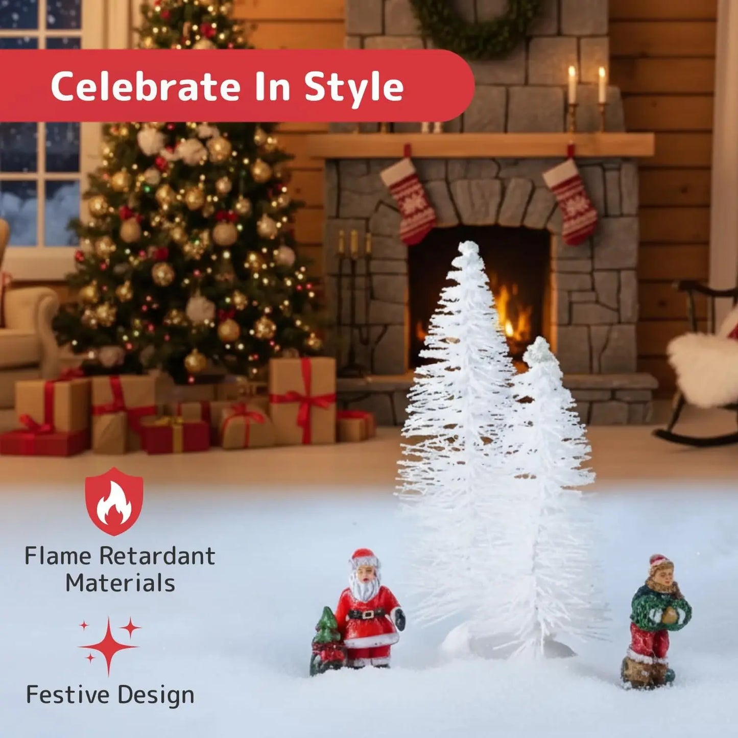 3-Pack Artificial Snow Blanket Rolls for Christmas Decorations, Winter Displays, and Photography Backdrops - Large Size