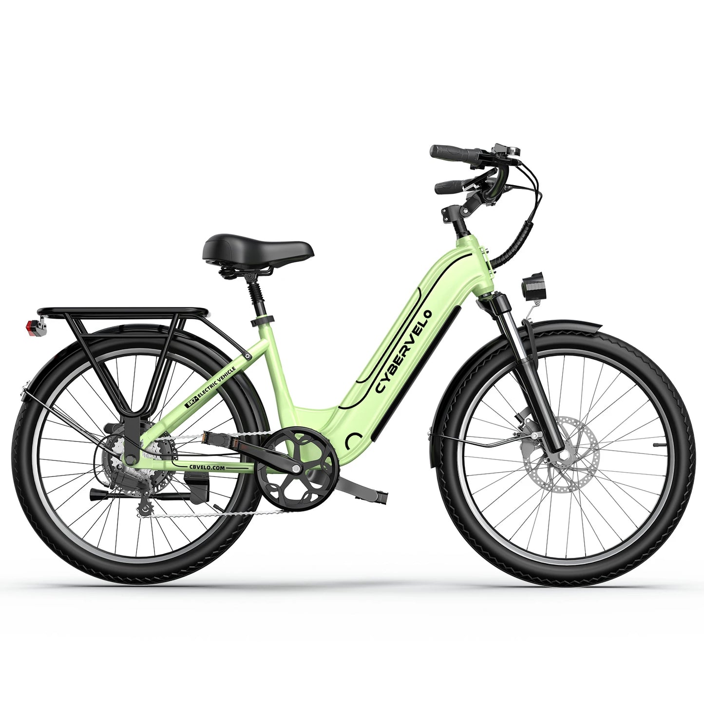 Cybervelo EK7/EK2 26" Electric Bike with 7-Speed,1000 Peak E-Bike for Adults,80 Miles Removable Battery,one year warrenty