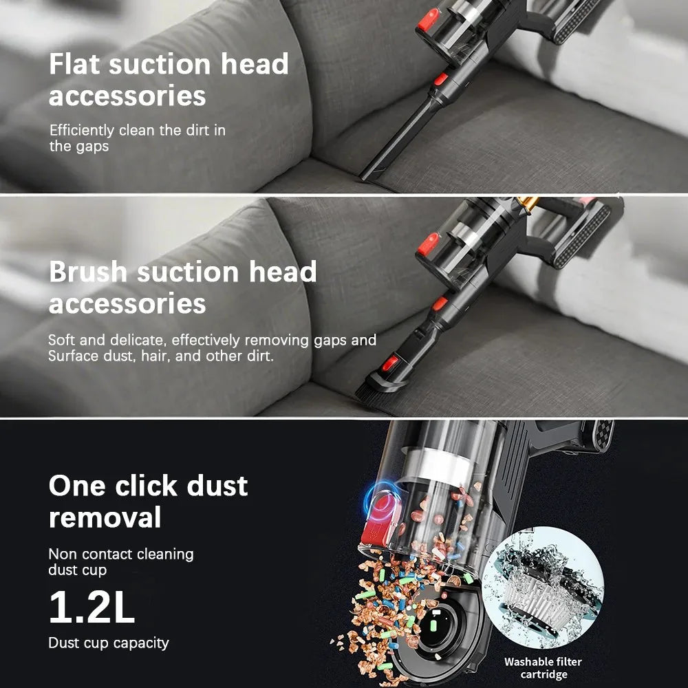 Blossom V22 45kPA Cordless Handheld Vacuum Cleaner Touch Screen Smart Dust Sensor Auto Speed Control for Home Carpet Clean