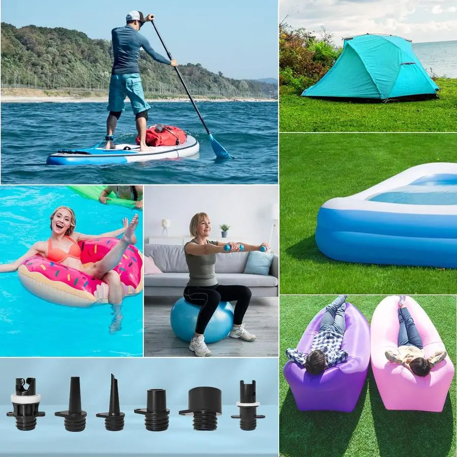 High Pressure Electric Paddle Board Pump, Portable 12V DC SUP Air Pump Inflate amp Deflate for Stand Up Paddle Boards, Kayak, Te