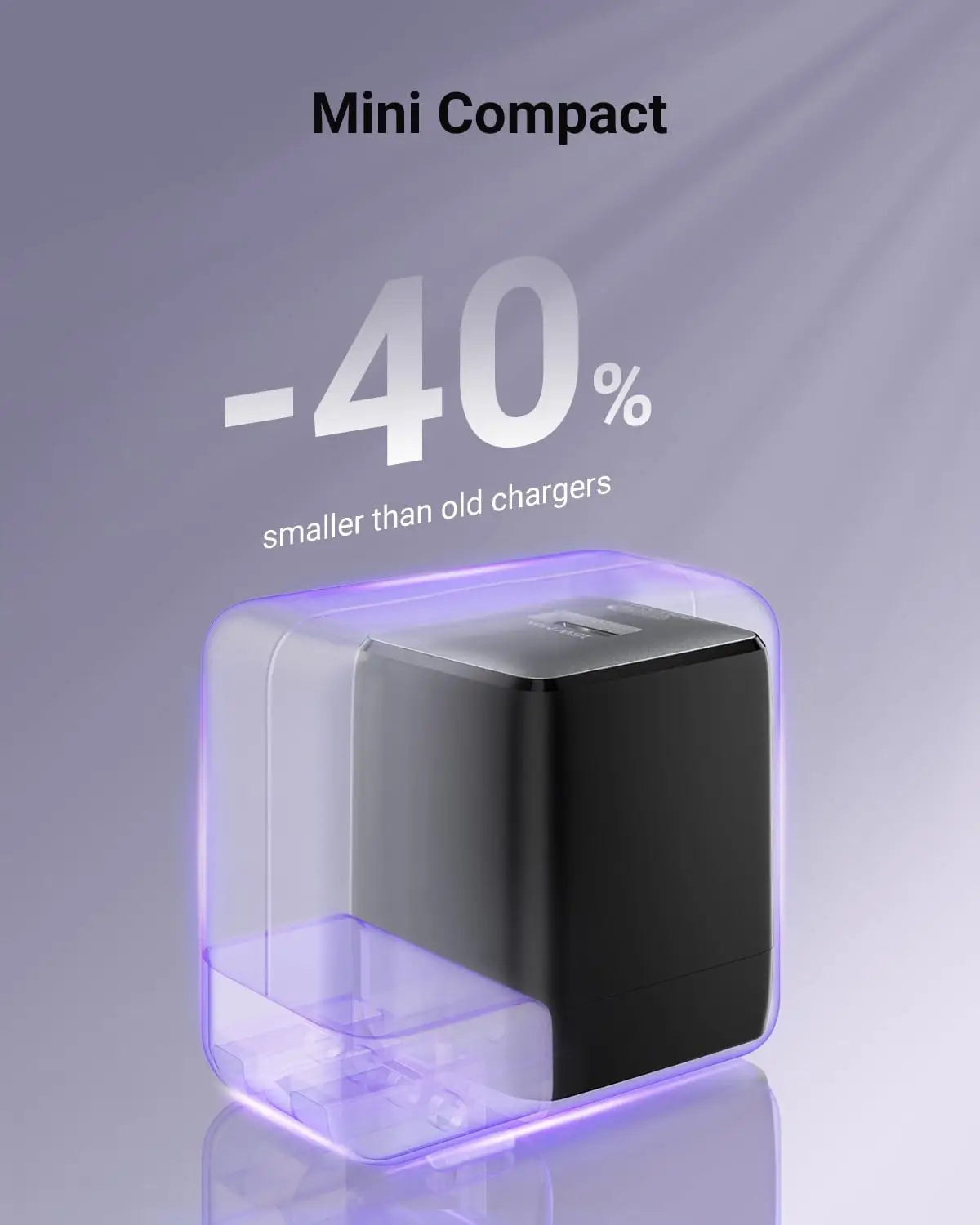 wegear USB C Fast Charging Charger 30W Dual-Port GaN Nano Charge Foldable Plug for iPhone 16/15 iPad for Galaxy S24 Ultra