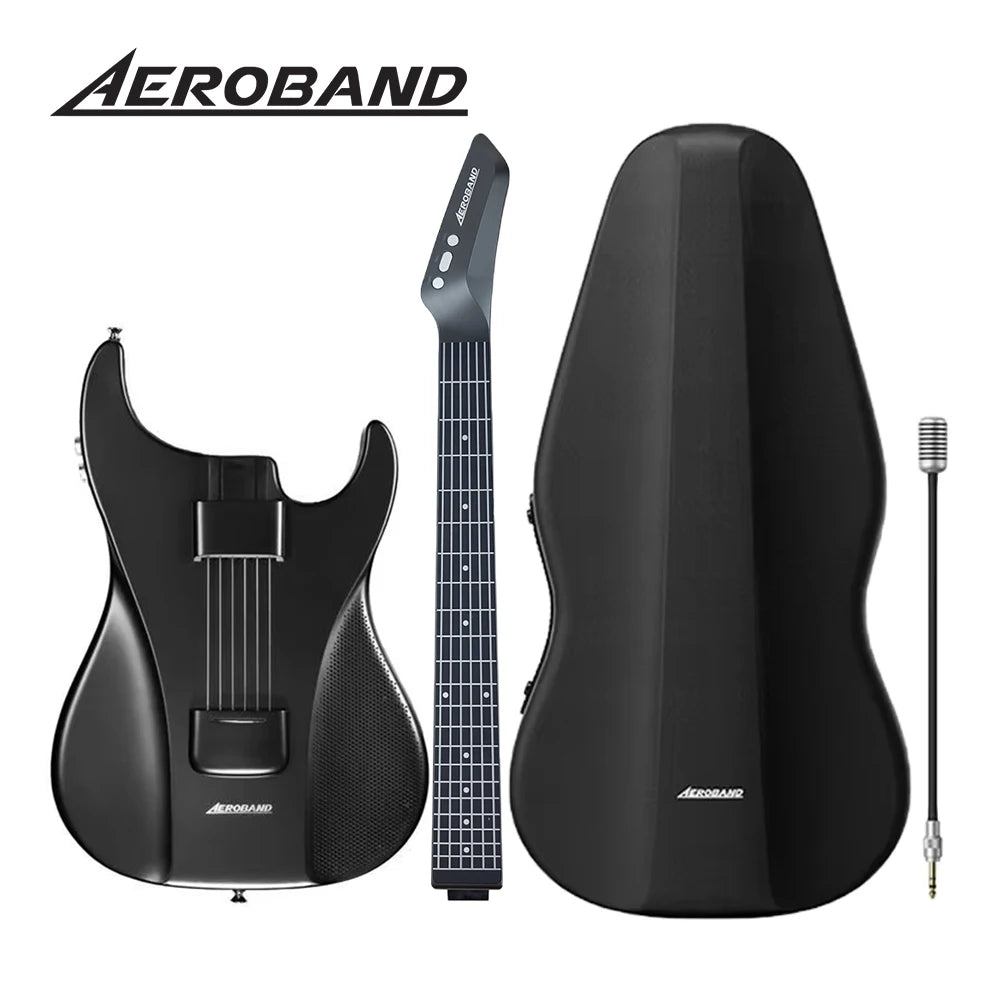 AeroBand Guitar Electric Guitar Pain-Free Silicone String Travel All-in-One 9 Sound Styles Acoustic Bass With Speaker Microphone