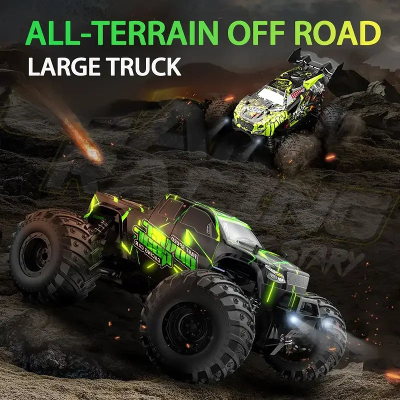 High-speed remote-controlled car, 1:18 scale remote-controlled monster off-road vehicle, durable body suitable for various terra