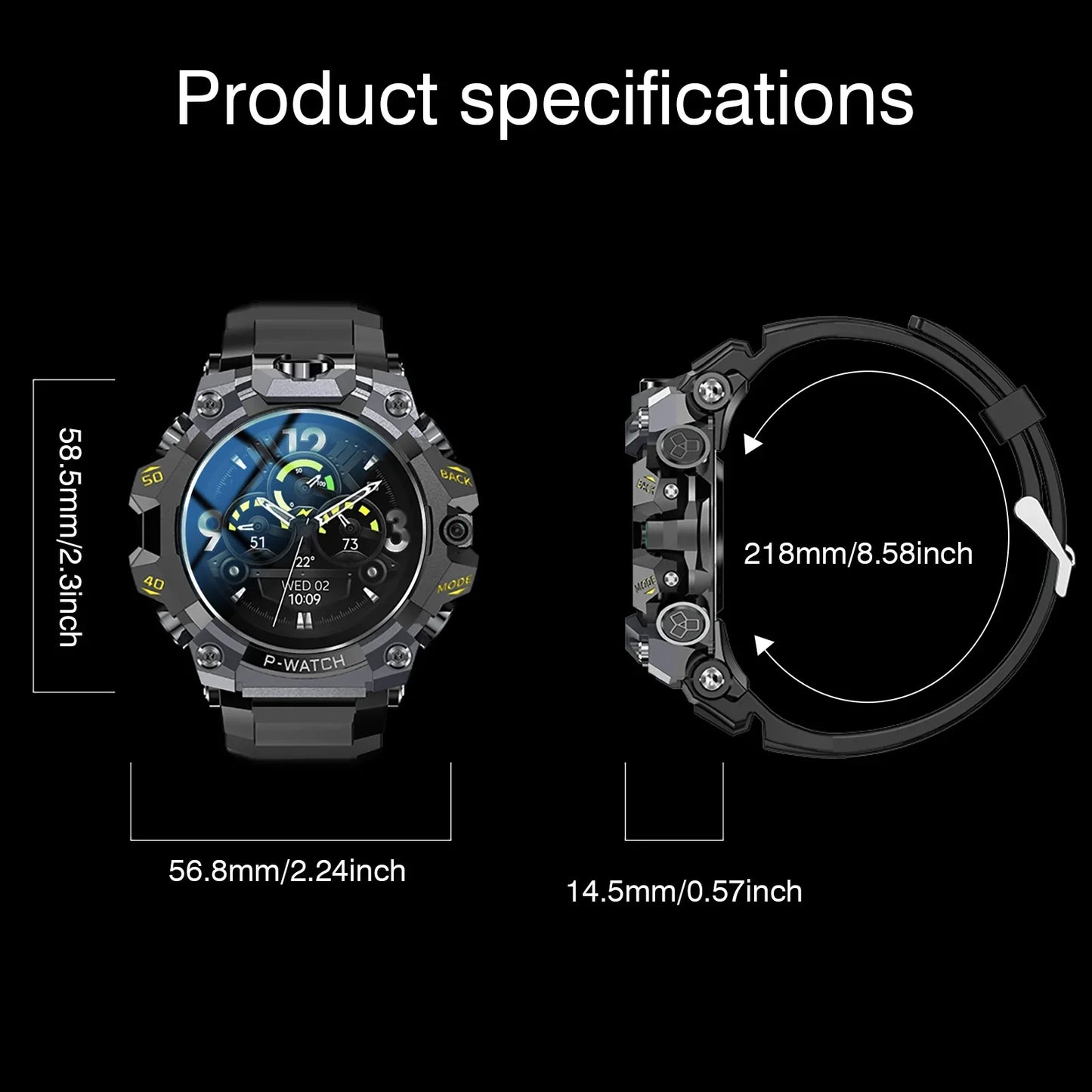 Fashion smart watch, can answer and make calls, reminders, multiple dials, compatible with iPhone/android phones