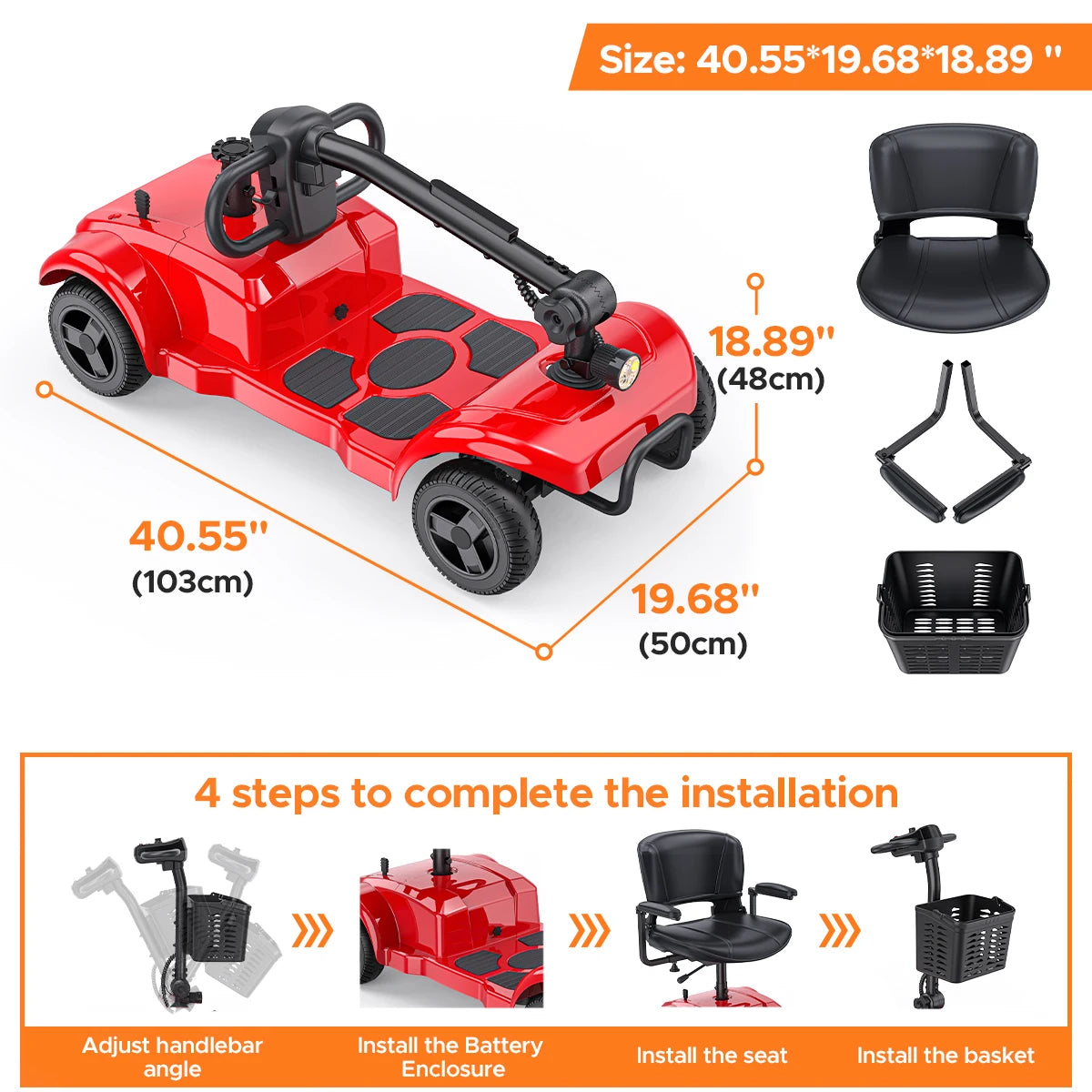 ENGWE Four-Wheeled Electric Scooter, 250W, 24V 12AH, 6.2MPH Max Speed, 15.5 Miles Range, Ideal For Short Trips and Urban Living