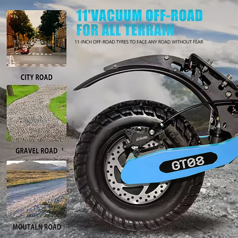 Arwibon 5600W Adult Electric Scooter Dual Motor Top Speed 46MPH,60V27AH, 11-inch Off-Road Tires Sport Folding eScooter with Seat