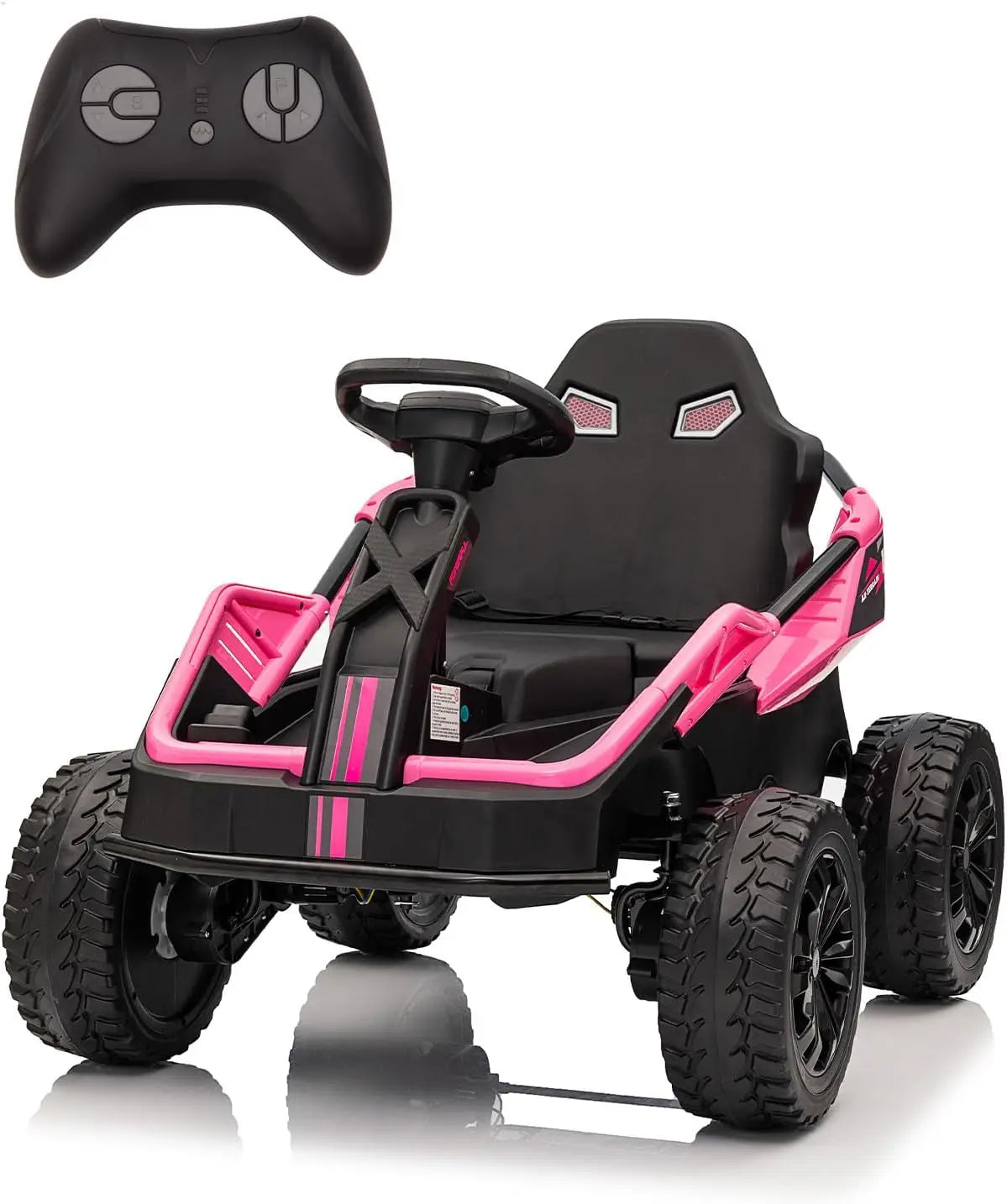 24V Ride On Toy, 4x200W Electric Go Kart, Battery-Powered Fun, Dual Driving Modes, Shock Absorbers, Durable Tires, MP3 Music
