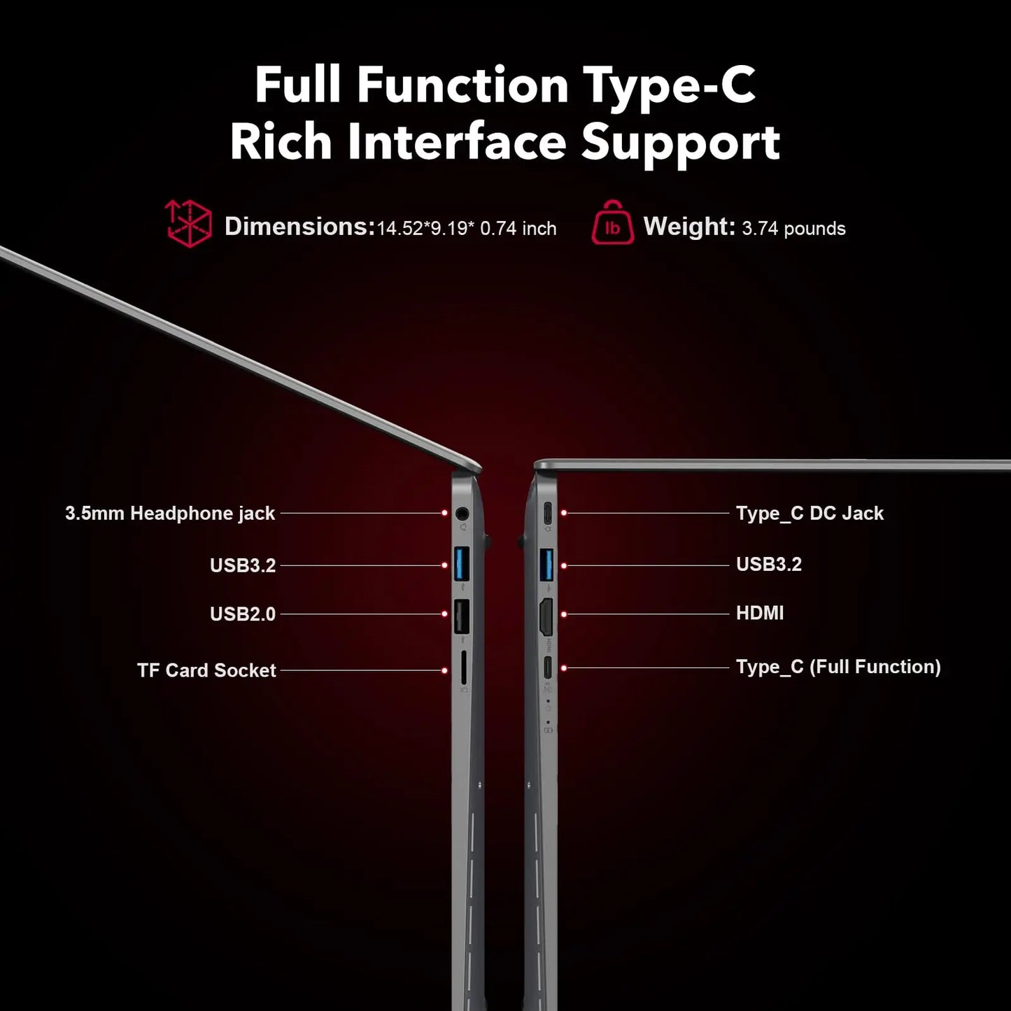 ACEMAGIC AX16Pro Gaming Laptop 16.1" IPS FHD AMD Ryzen™ 7 5700U Notebook 16GB DDR4+512GB PCI-E 53.58WH Windows 11 Computer