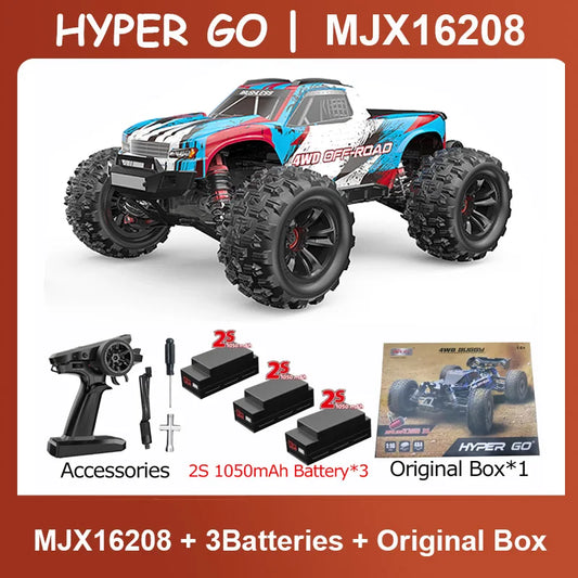 MJX Brushless Remote Control Car 16207 16208 3S Racing Vehicle RC Remote Control Toy High-Speed Car Off road Bigfoot Vehicle